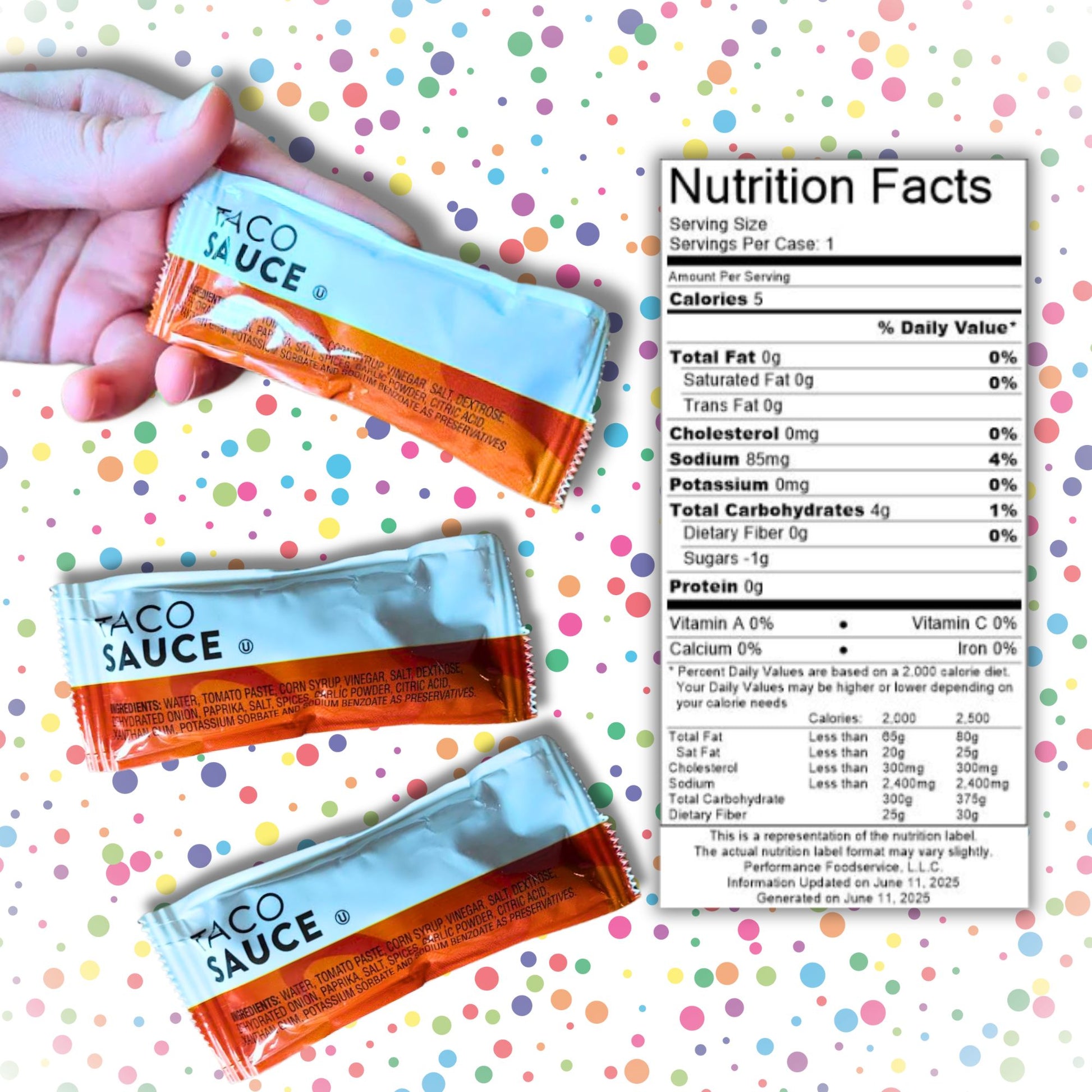 Flavorsmith Taco Sauce Packets – 50 & 200 Count (9g Each)