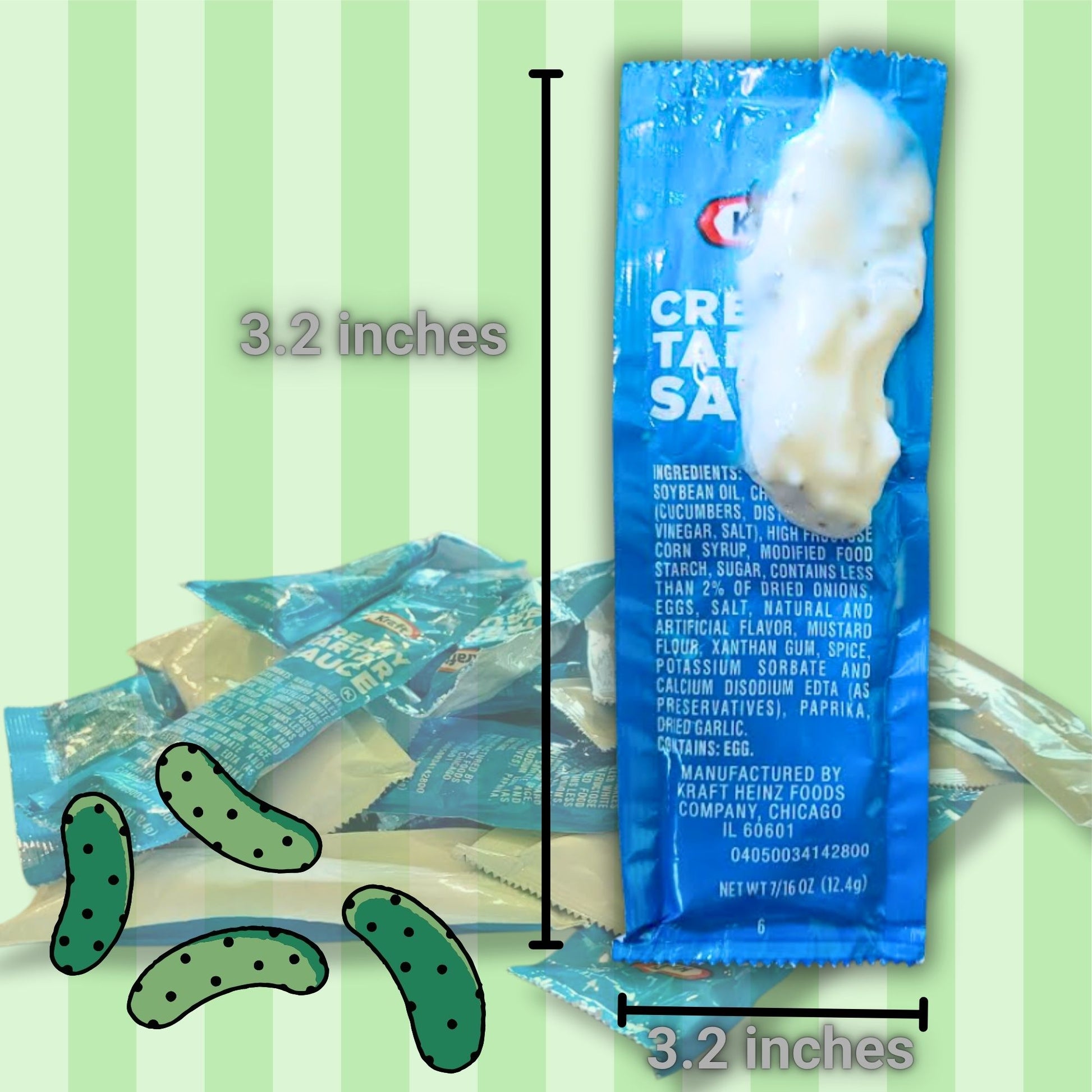 Creamy Tartar Sauce Packets – (12g Each) with Spreader in Resealable Slide Seal Bag – Packaged by CMC Products