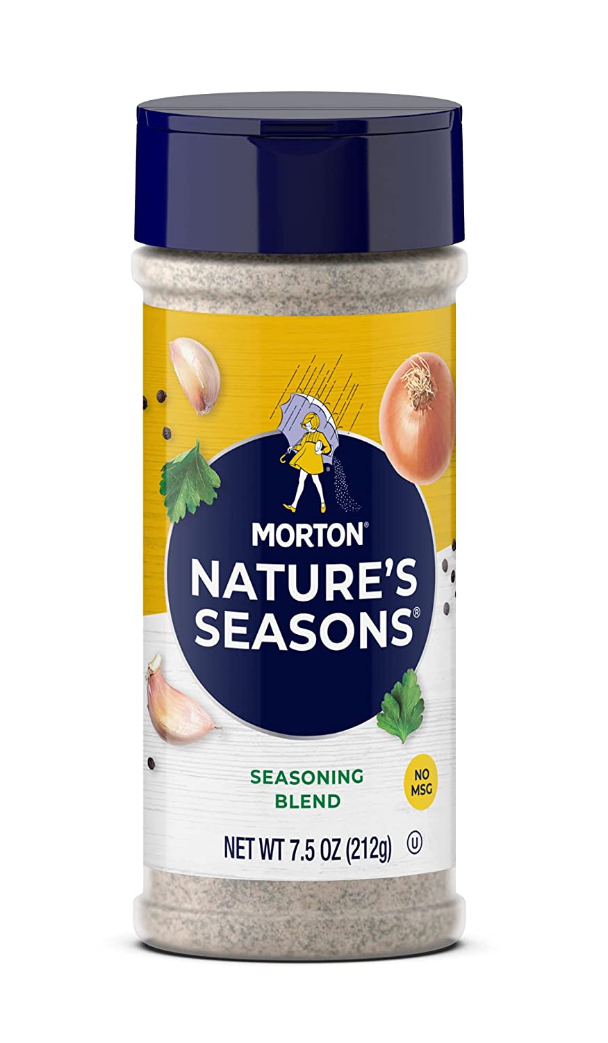 Morton Nature's Seasons Seasoning Blend, 7.5 Ounce (2 pack) w/ Custom CMC Measuring Spoon 1tbsp & 1tsp