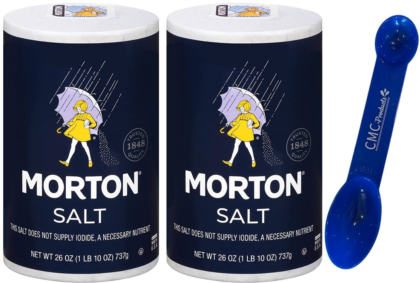 Morton Lite Salt, With Half The Sodium Of Table Salt, 11 oz