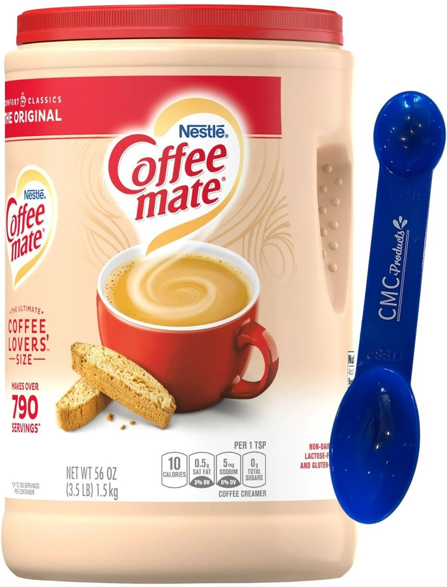 Nestle Coffee Mate Original Coffee Creamer 56oz (3.5lb) – Non Dairy Powder  Canister with CMC Products Measuring Spoon