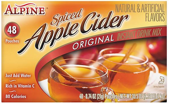Alpine Spiced Apple Cider Instant Drink Mix (48 pk.) with Custom CMC Products Clip