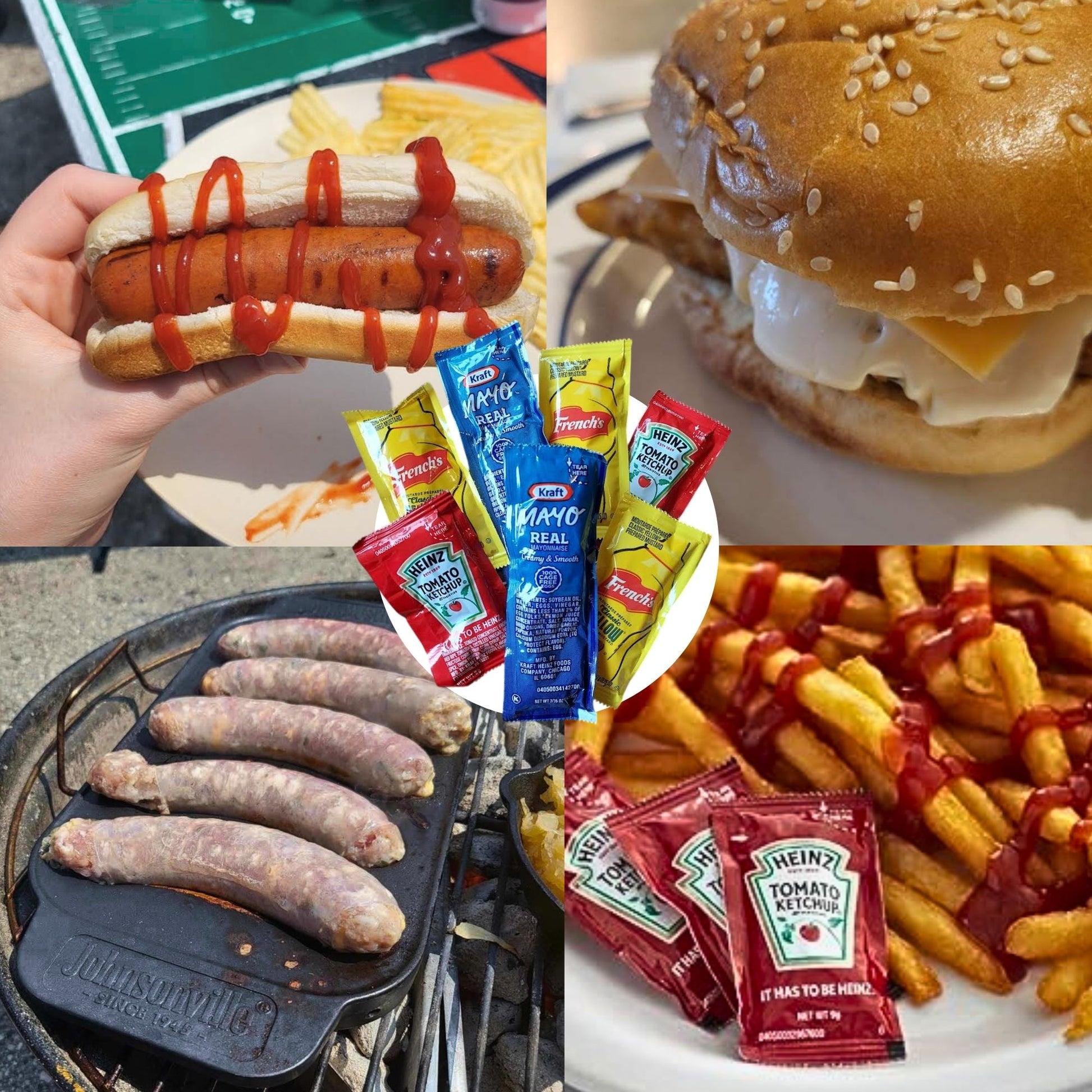 CMC Products - Heinz Ketchup, French's Mustard, & Kraft Real Mayo - with CMC Products Bag Clip