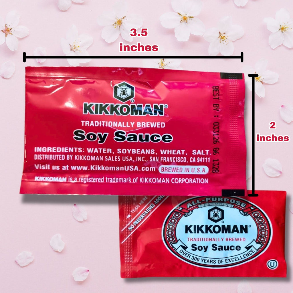 Soy Sauce Packets – (8mL Each) in Resealable Slide Seal Bag with Stir Sticks – Single-Serve Condiment Packaged by CMC Products