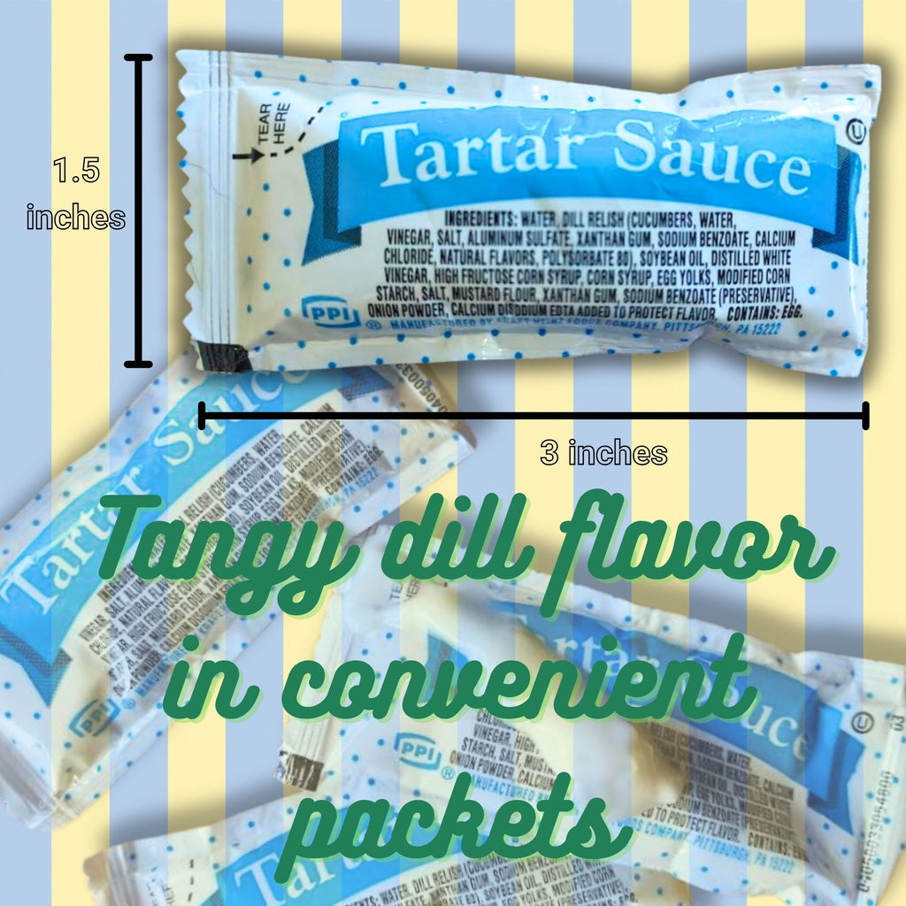 Tartar Sauce Packets – (12g Each) with Spreader in Resealable Slide Seal Bag – Packaged by CMC Products