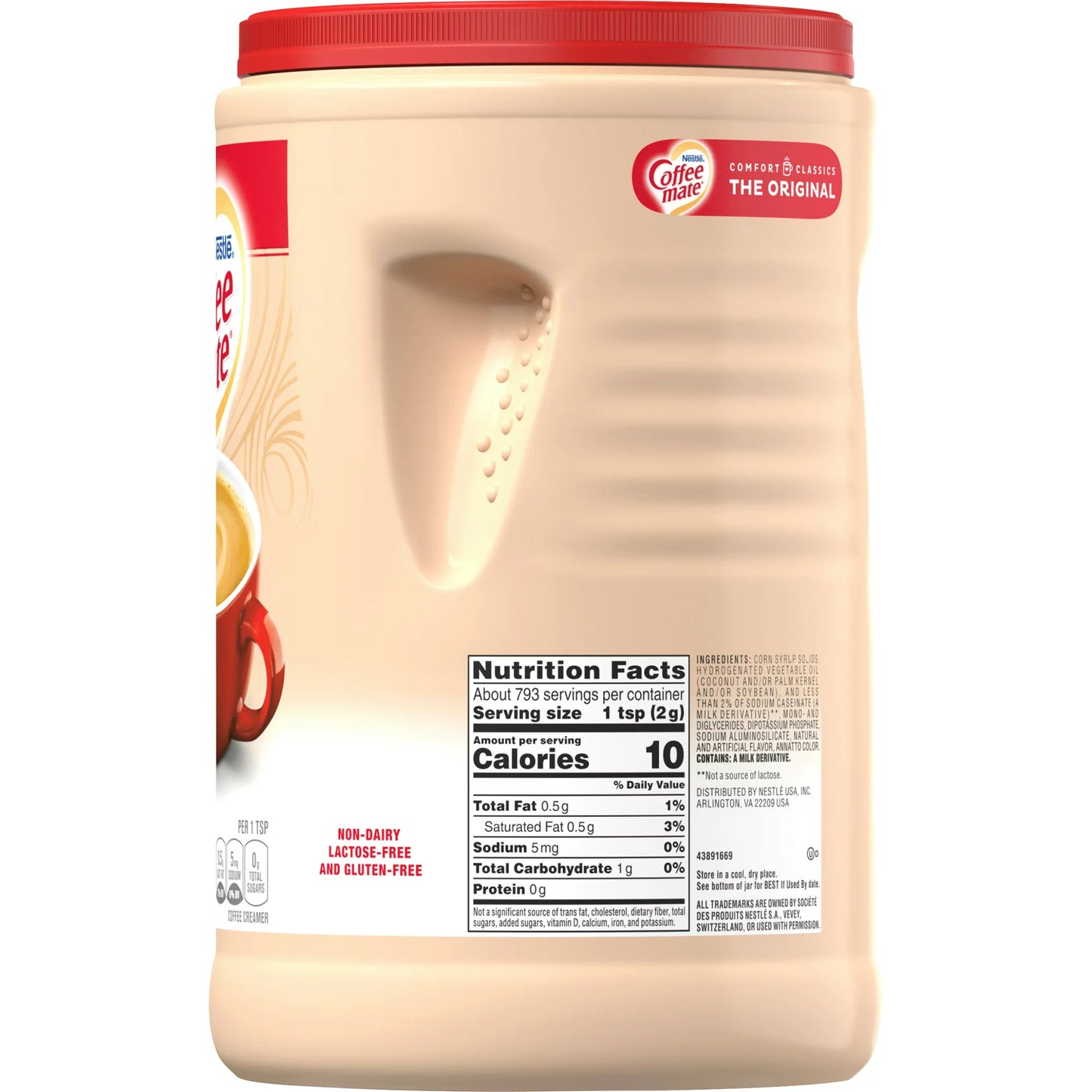 Nestle Coffee Mate Original Coffee Creamer 56oz (3.5lb) – Non Dairy Powder Canister with CMC Products Measuring Spoon