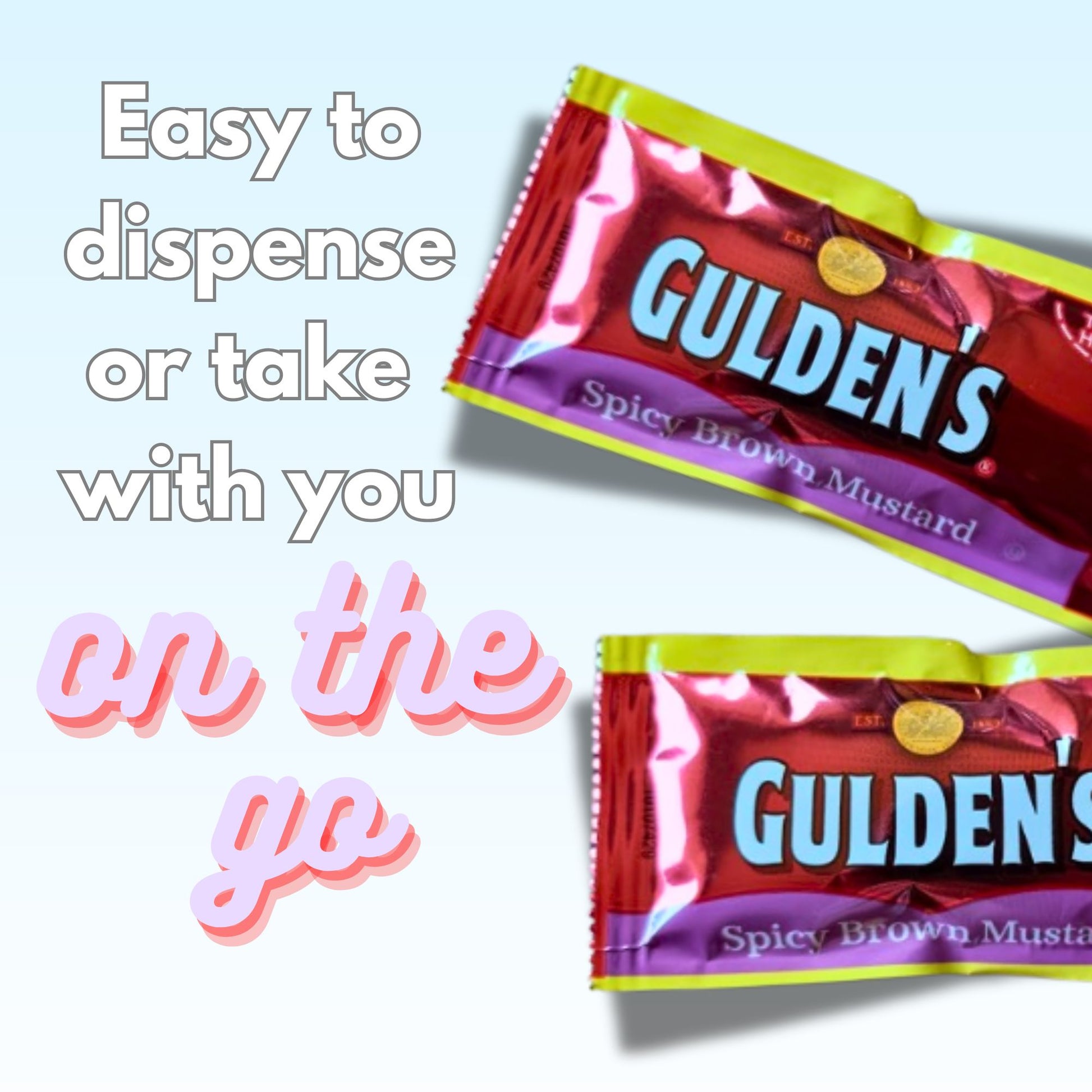 25 & 50 Packs of Gulden’s Spicy Brown Mustard Packets in Slide Seal Bag - 0.32 Ounce (9.07 Gram)