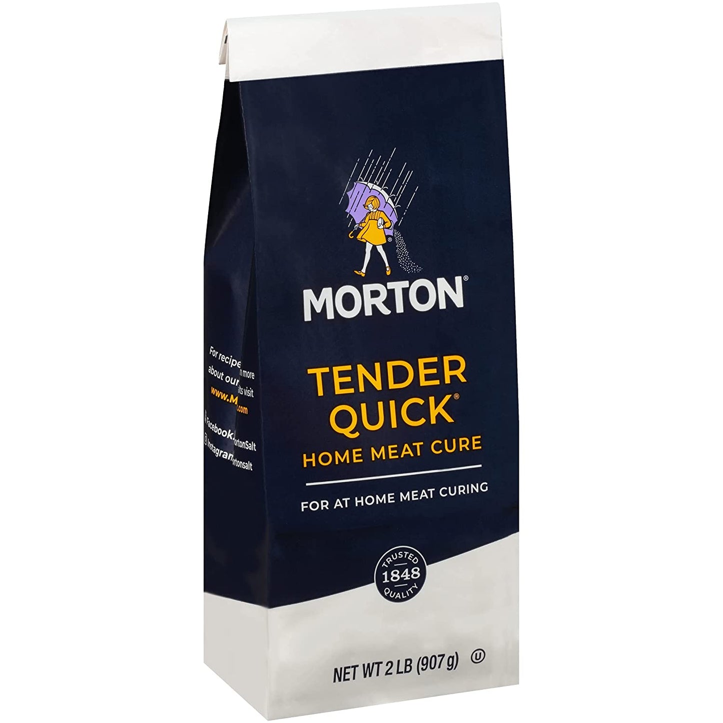 Morton Curing Salt, Tender Quick Home Meat Cure, 2 Pound (2 Pack) w Custom CMC Measuring Spoon 1tbsp & 1tsp