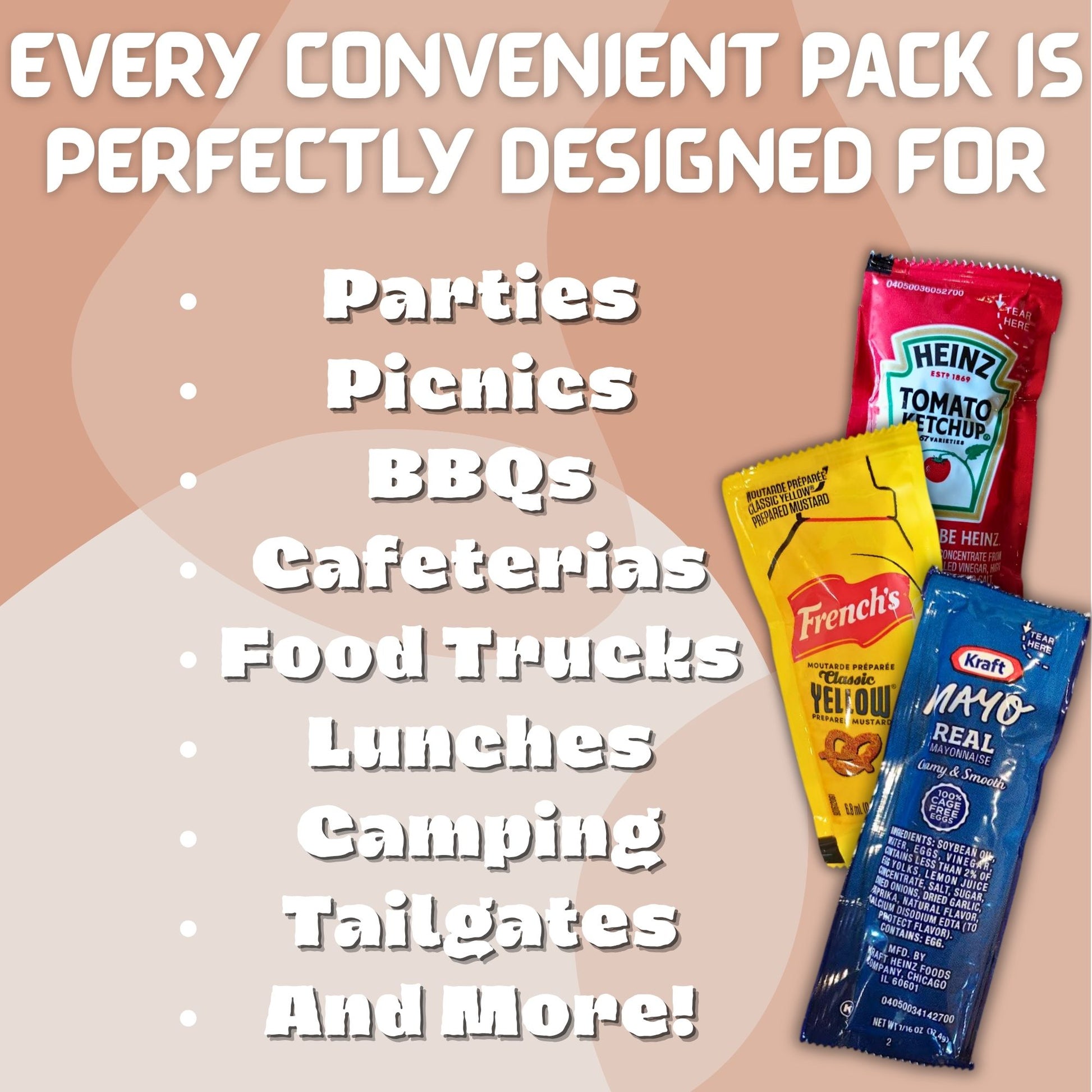 CMC Products - Heinz Ketchup, French's Mustard, & Kraft Real Mayo - with CMC Products Bag Clip