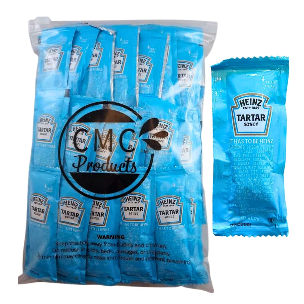 Tartar Sauce Packets –  (12g Each) with Spreader in Resealable Slide Seal Bag – Packaged by CMC Products