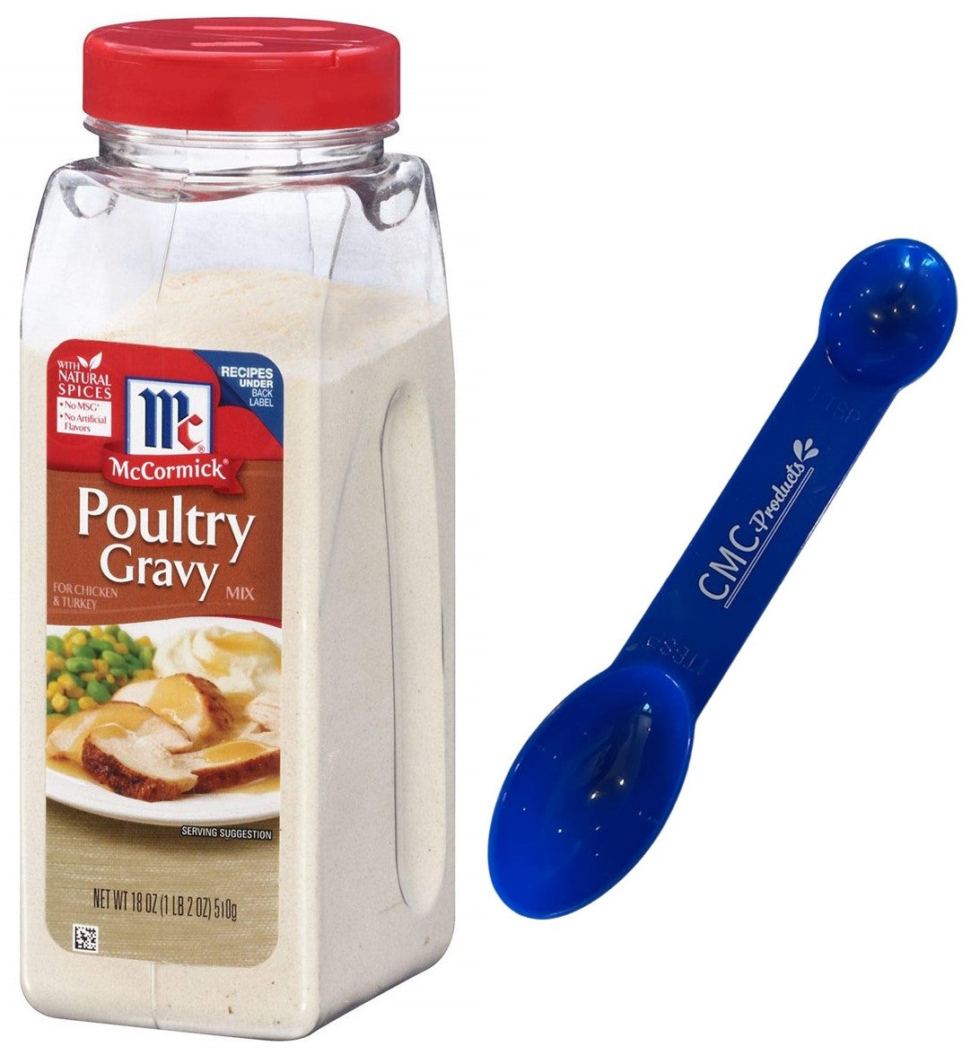 McCormick Poultry Gravy Mix (1lb) 2oz w/Custom CMC Measuring Spoon 1tbsp & 1tsp