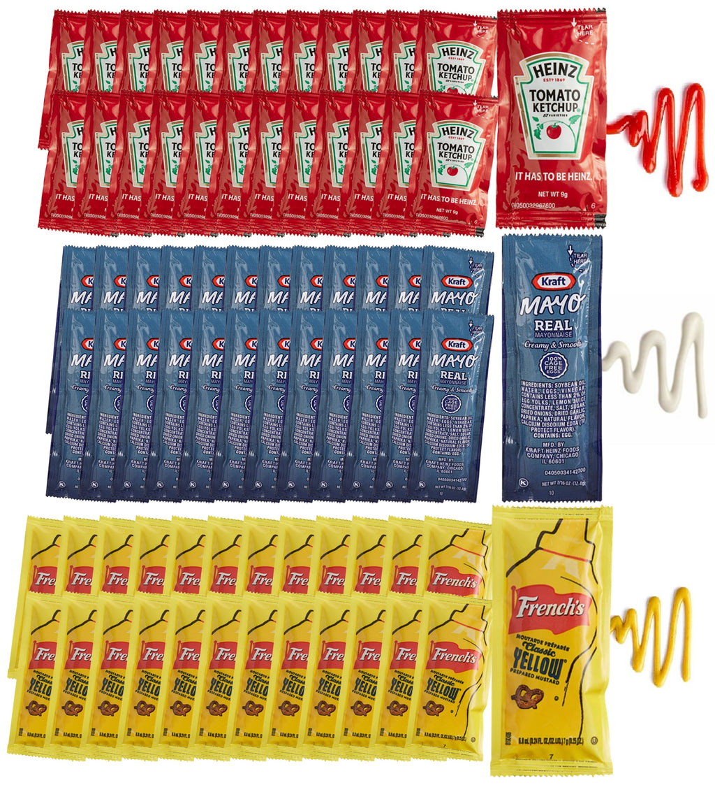 CMC Products - Heinz Ketchup, French's Mustard, & Kraft Real Mayo - with CMC Products Bag Clip