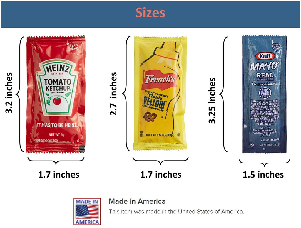 CMC Products - Heinz Ketchup, French's Mustard, & Kraft Real Mayo - with CMC Products Bag Clip